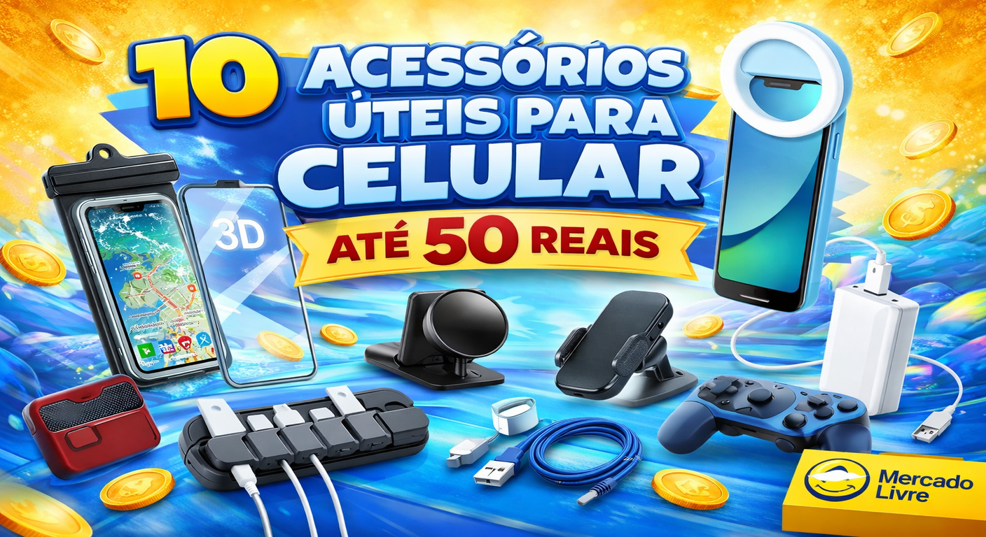 10 Acessórios Úteis para Celular Até 50 Reais no Mercado Livre (Atualizado 2026)
