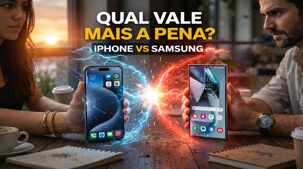 A batala iPhone vs Samsung: qual vale mais a pena?