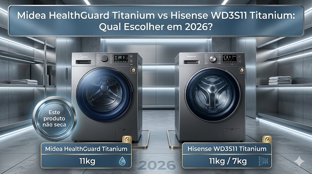 Midea HealthGuard Titanium vs Hisense WD3S11 Titanium: Qual Escolher em 2026?