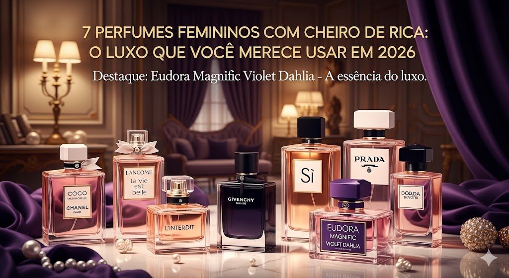 7 Perfumes Femininos com Cheiro de Rica: O Luxo que Você Merece Usar em 2026