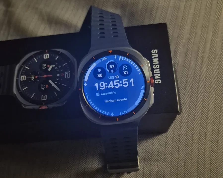 Samsung Galaxy Watch Ultra 2025 Smartwatch 47mm Lte, Galaxy Ai, Titânio Aeroespacial Titânio Azul
