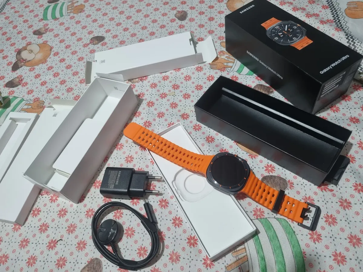 Samsung Galaxy Watch Ultra 2025 Smartwatch 47mm Lte, Galaxy Ai, Titânio Aeroespacial Titânio laranja
